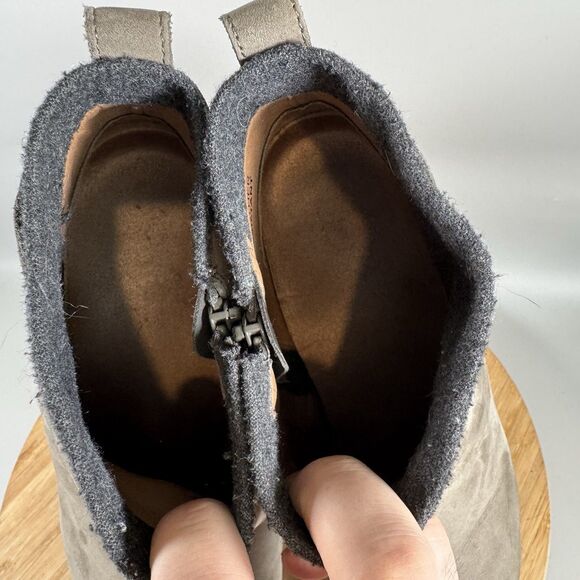 Vionic Boots Womens 11 Gray Brown Leather Joslyn Weather Resistant Ankle Booties - Picture 7 of 8